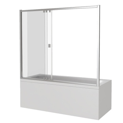 Шторка на ванну GoodDoor SCREEN WTW-150-G-CH 150x140 фотография