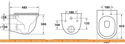 Унитаз OWL 1975 Eter Cirkel-H с сиденьем DP микролифт OWLT190201 фотография
