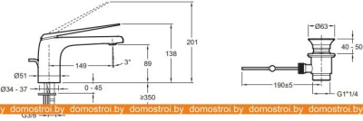 Смеситель Jacob Delafon Avid E97345-BN фотография