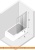 Душевая шторка для ванной NEW TRENDY Sensi 100x150 P-0038 фотография