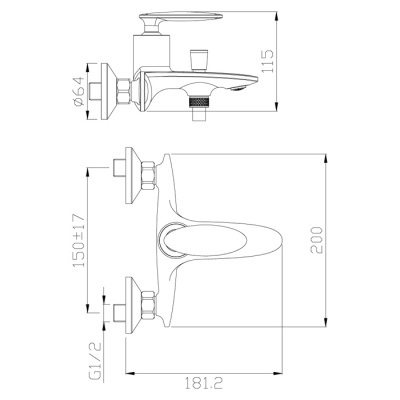 Смеситель для ванны Rossinka Silvermix RS30-31 фотография
