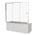 Шторка на ванну GoodDoor SCREEN WTW-140-G-CH 140x140 картинка