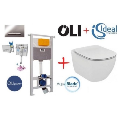 Инсталляция для подвесного унитаза Oli 120 OLIpure Fresh механическая комплект 2 фотография