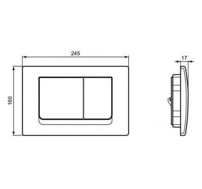 Клавиша смыва механическая Ideal Standard ProSys Solea M1 R0108AA хром фотография