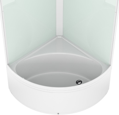 Душевая кабина Domani-Spa Simple high 90x90 (тонированное стекло / черные стенки) фотография