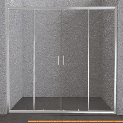 Душевая дверь BelBagno UNIQUE-BF-2-150/180-C-Cr (прозрачное стекло) фотография