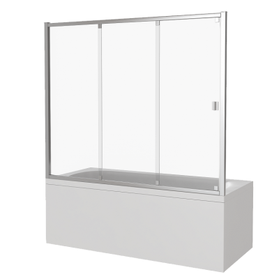 Шторка на ванну GoodDoor SCREEN WTW-150-G-CH 150x140 фотография